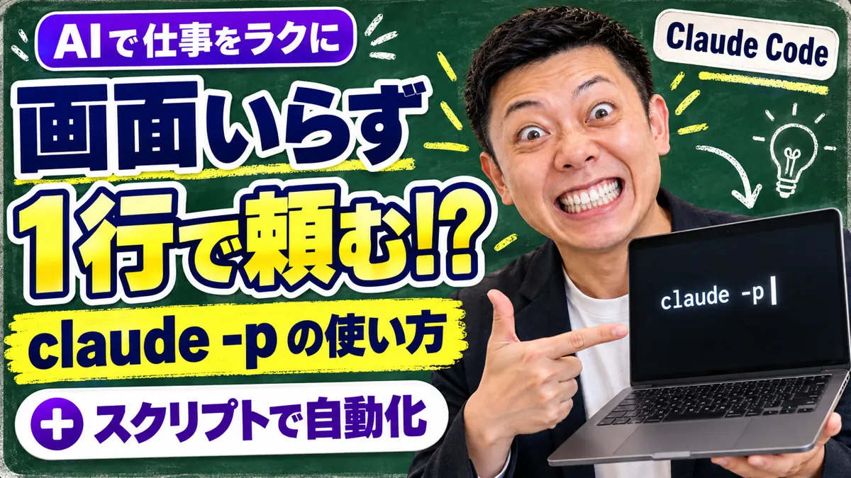 ターミナルの1行からAIに仕事を頼み、結果をファイルで受け取るイメージ