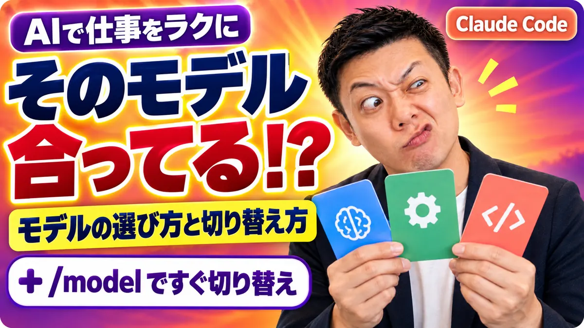 いくつかのモデルの札から1枚を選んで、作業に合わせて切り替えるイメージ
